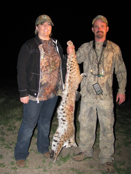 Dawn and Tony Tebbe on a Predator University ranch in Texas.