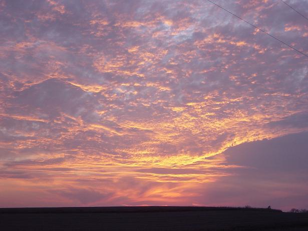 Sunrise on calling morning.